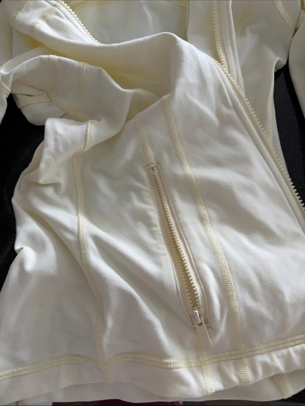 lululemon athletica Light Yellow Zip-Up Hoodie